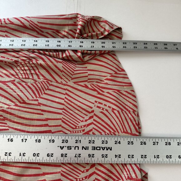 Zenergy By Chicos Womens Red & Beige Striped Zip Up Jacket Size 0 Medium - Picture 4 of 10